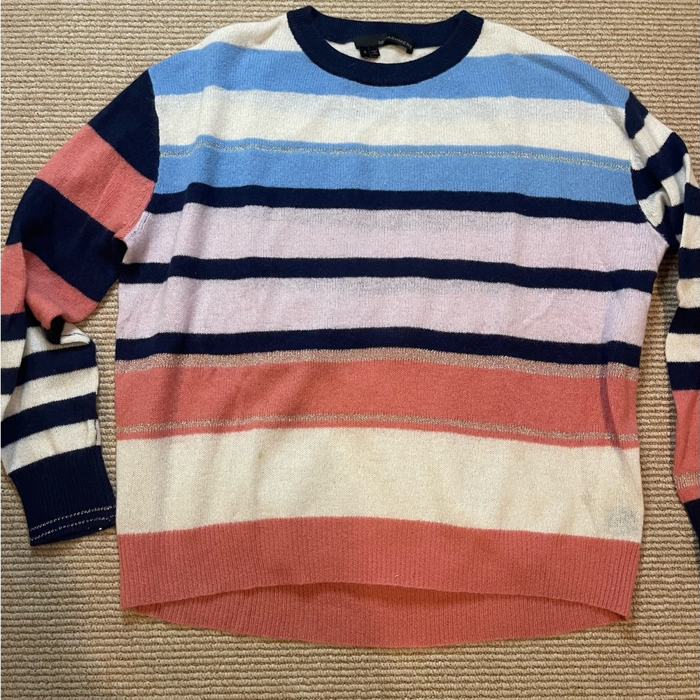 360 Cashmere Multicolor Striped Sweater - Picture 7 of 11